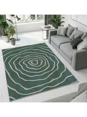 Colorix Carpet Dijital Baskı Dekoratif Kaymaz Taban Antibakteriyel Yıkanabilir Halı NO:2380