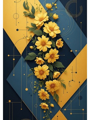 Colorix Carpet Dijital Baskı Dekoratif Kaymaz Taban Antibakteriyel Yıkanabilir Halı NO:2688