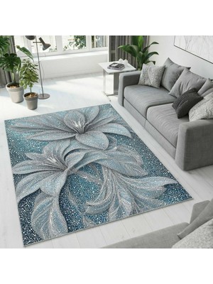 Colorix Carpet Dijital Baskı Dekoratif Kaymaz Taban Antibakteriyel Yıkanabilir Halı NO:2700