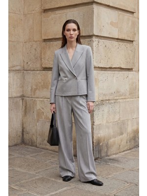 Hiccup Kadın My Fashıon Klasik Düğmeli Blazer Gri