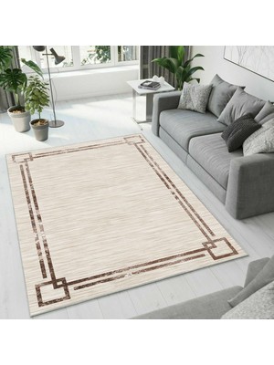 Colorix Carpet Dijital Baskı Dekoratif Kaymaz Taban Antibakteriyel Yıkanabilir Halı NO:2760