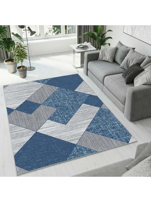 Colorix Carpet Dijital Baskı Dekoratif Kaymaz Taban Antibakteriyel Yıkanabilir Halı NO:2797