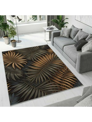 Colorix Carpet Dijital Baskı Dekoratif Kaymaz Taban Antibakteriyel Yıkanabilir Halı NO:2408