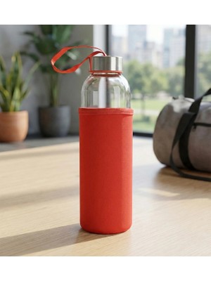 vegahediye v vega Hediyelik Özel Kılıflı 500ML. Cam Matara