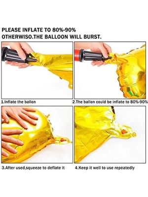 Feyza Design Kırmızı Renk Kız Bebek Rakam ve Yıldız Folyo Balon Seti Yaş 9