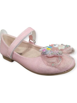 Minican HY-506 Taşlı Fiyonk Detaylı Kız Çocuk Babet