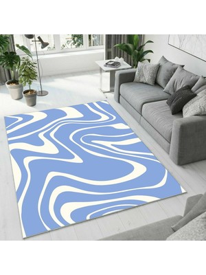 Colorix Carpet Dijital Baskı Dekoratif Kaymaz Taban Antibakteriyel Yıkanabilir Halı NO:2666