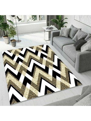 Colorix Carpet Dijital Baskı Dekoratif Kaymaz Taban Antibakteriyel Yıkanabilir Halı NO:2770