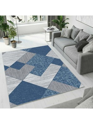 Colorix Carpet Dijital Baskı Dekoratif Kaymaz Taban Antibakteriyel Yıkanabilir Halı NO:2572