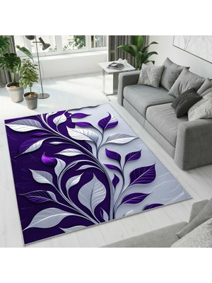 Colorix Carpet Dijital Baskı Dekoratif Kaymaz Taban Antibakteriyel Yıkanabilir Halı NO:2743