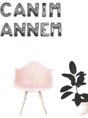 Feyza Design Anneler Günü En Iyi Anne Canım Annem Yazılı 40CM Harf Folyo Seti Gümüş