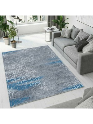 Colorix Carpet Dijital Baskı Dekoratif Kaymaz Taban Antibakteriyel Yıkanabilir Halı NO:2488