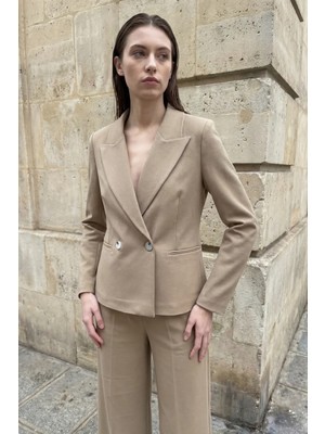 Hiccup Kadın My Fashıon Klasik Düğmeli Blazer Deve Kahvesi