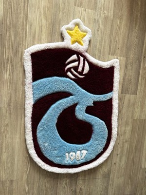 Tufty Friends Trabzonspor Taraftar Duvar Halısı - Yumuşak Halı-Dekoratif Halı - El Yapımı Tufting Halı