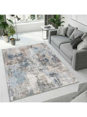 Colorix Carpet Dijital Baskı Dekoratif Kaymaz Taban Antibakteriyel Yıkanabilir Halı NO:2443