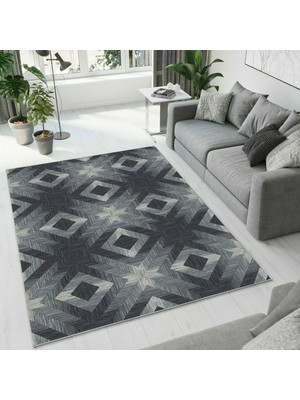 Colorix Carpet Dijital Baskı Dekoratif Kaymaz Taban Antibakteriyel Yıkanabilir Halı NO:2521