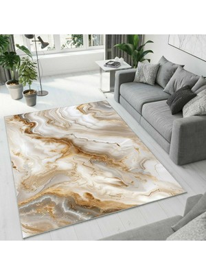 Colorix Carpet Dijital Baskı Dekoratif Kaymaz Taban Antibakteriyel Yıkanabilir Halı NO:2750