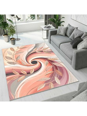 Colorix Carpet Dijital Baskı Dekoratif Kaymaz Taban Antibakteriyel Yıkanabilir Halı NO:2694