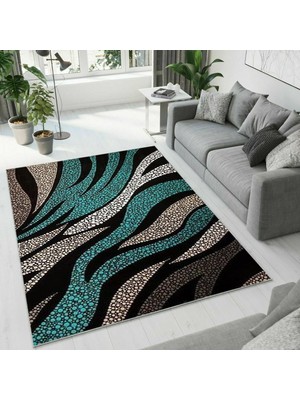 Colorix Carpet Dijital Baskı Dekoratif Kaymaz Taban Antibakteriyel Yıkanabilir Halı NO:2665