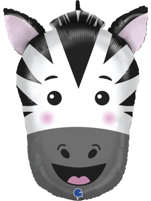 Feyza Design 29 Inç Çok Renkli Folyo Balon Zebra Head