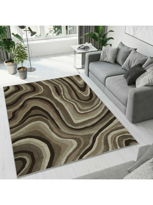 Colorix Carpet Dijital Baskı Dekoratif Kaymaz Taban Antibakteriyel Yıkanabilir Halı NO:2662