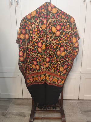 Pashmina Geleneksel El Nakışlı Keşmir Yün Şal – Nar Motifli Premium Seri