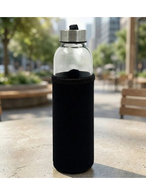 vegahediye v vega Özel Kılıflı 500ML Cam Matara