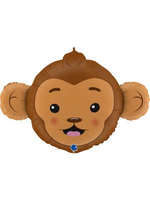 Feyza Design 36 Inç Çok Renkli Folyo Balon Monkey Head
