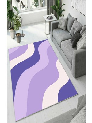Colorix Carpet Dijital Baskı Dekoratif Kaymaz Taban Antibakteriyel Yıkanabilir Halı NO:2365