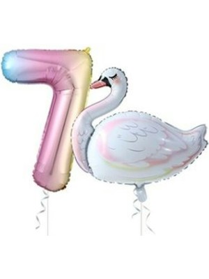 Feyza Design Renkli Rakam Balon Seti Yaş 7 - Folyo Balonlar