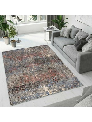 Colorix Carpet Dijital Baskı Dekoratif Kaymaz Taban Antibakteriyel Yıkanabilir Halı NO:2768
