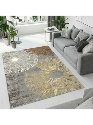 Colorix Carpet Dijital Baskı Dekoratif Kaymaz Taban Antibakteriyel Yıkanabilir Halı NO:2485