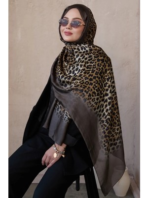 Leopar Şal Degrade Premium Vual Ipek Şal Üst Kalite