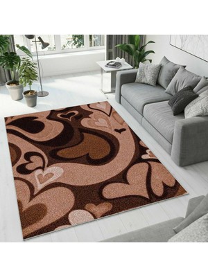 Colorix Carpet Dijital Baskı Dekoratif Kaymaz Taban Antibakteriyel Yıkanabilir Halı NO:2394