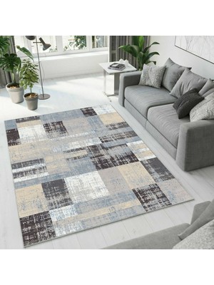 Colorix Carpet Dijital Baskı Dekoratif Kaymaz Taban Antibakteriyel Yıkanabilir Halı NO:2486
