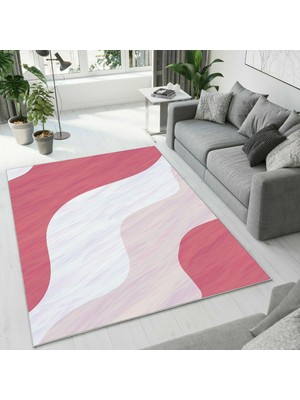 Colorix Carpet Dijital Baskı Dekoratif Kaymaz Taban Antibakteriyel Yıkanabilir Halı NO:2795