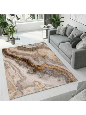 Colorix Carpet Dijital Baskı Dekoratif Kaymaz Taban Antibakteriyel Yıkanabilir Halı NO:2805