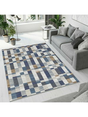 Colorix Carpet Dijital Baskı Dekoratif Kaymaz Taban Antibakteriyel Yıkanabilir Halı NO:2556