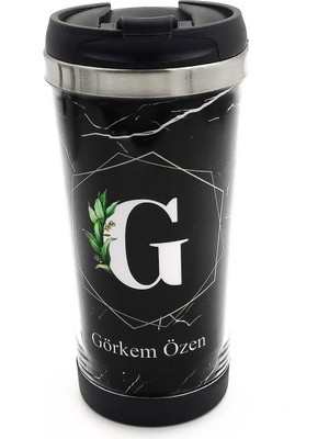 vegahediye v vega Kişiye Özel Tasarım Mermer Desenli Çelik Termos