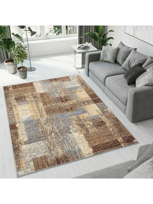 Colorix Carpet Dijital Baskı Dekoratif Kaymaz Taban Antibakteriyel Yıkanabilir Halı NO:2464