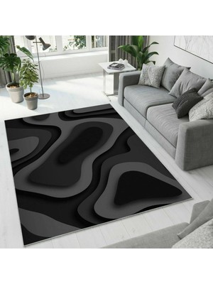 Colorix Carpet Dijital Baskı Dekoratif Kaymaz Taban Antibakteriyel Yıkanabilir Halı NO:2377