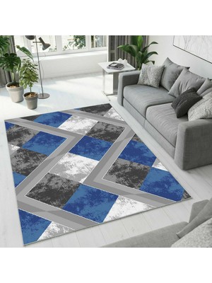Colorix Carpet Dijital Baskı Dekoratif Kaymaz Taban Antibakteriyel Yıkanabilir Halı NO:2539