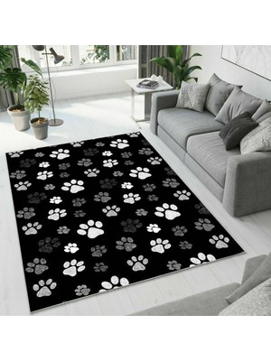 Colorix Carpet Dijital Baskı Dekoratif Kaymaz Taban Antibakteriyel Yıkanabilir Halı NO:2422