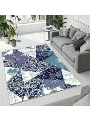 Colorix Carpet Dijital Baskı Dekoratif Kaymaz Taban Antibakteriyel Yıkanabilir Halı NO:2535