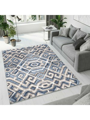 Colorix Carpet Dijital Baskı Dekoratif Kaymaz Taban Antibakteriyel Yıkanabilir Halı NO:2489