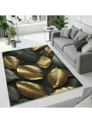 Colorix Carpet Dijital Baskı Dekoratif Kaymaz Taban Antibakteriyel Yıkanabilir Halı NO:2749