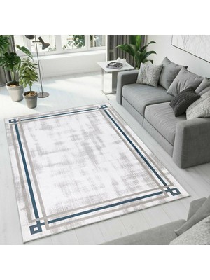 Colorix Carpet Dijital Baskı Dekoratif Kaymaz Taban Antibakteriyel Yıkanabilir Halı NO:2762