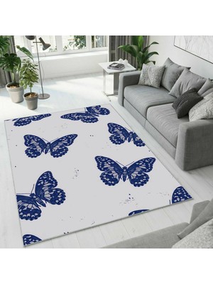 Colorix Carpet Dijital Baskı Dekoratif Kaymaz Taban Antibakteriyel Yıkanabilir Halı NO:2421