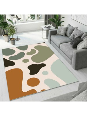 Colorix Carpet Dijital Baskı Dekoratif Kaymaz Taban Antibakteriyel Yıkanabilir Halı NO:2782