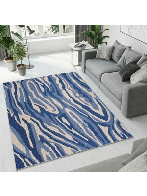 Colorix Carpet Dijital Baskı Dekoratif Kaymaz Taban Antibakteriyel Yıkanabilir Halı NO:2793